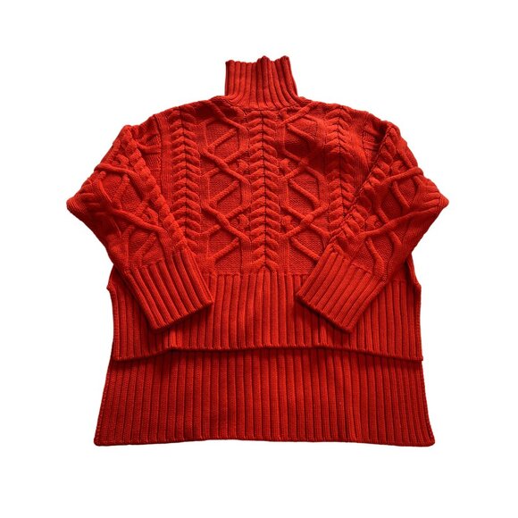 AKNVAS Rue Wool Cable Knit Sweater in Sienna - Picture 1 of 5